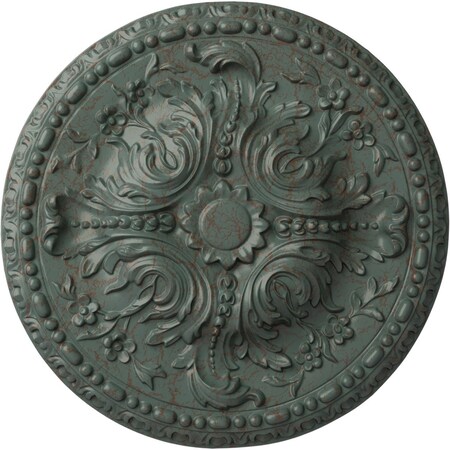 Ekena Millwork Amelia Ceiling Medallion (Fits Canopies up to 2 3/8"), 19 5/8"OD x 3/4"P, Cloud Burst Crackle CM20AMCBC